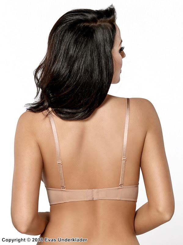 U plunge bra, flexible shoulder straps, for deep neckline clothes, A to D-cup